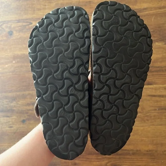 Birkenstock Gizeh Thong Sandal Cosmic Sparkle Orange Glitter Patent Sandals 36 - Picture 4 of 4